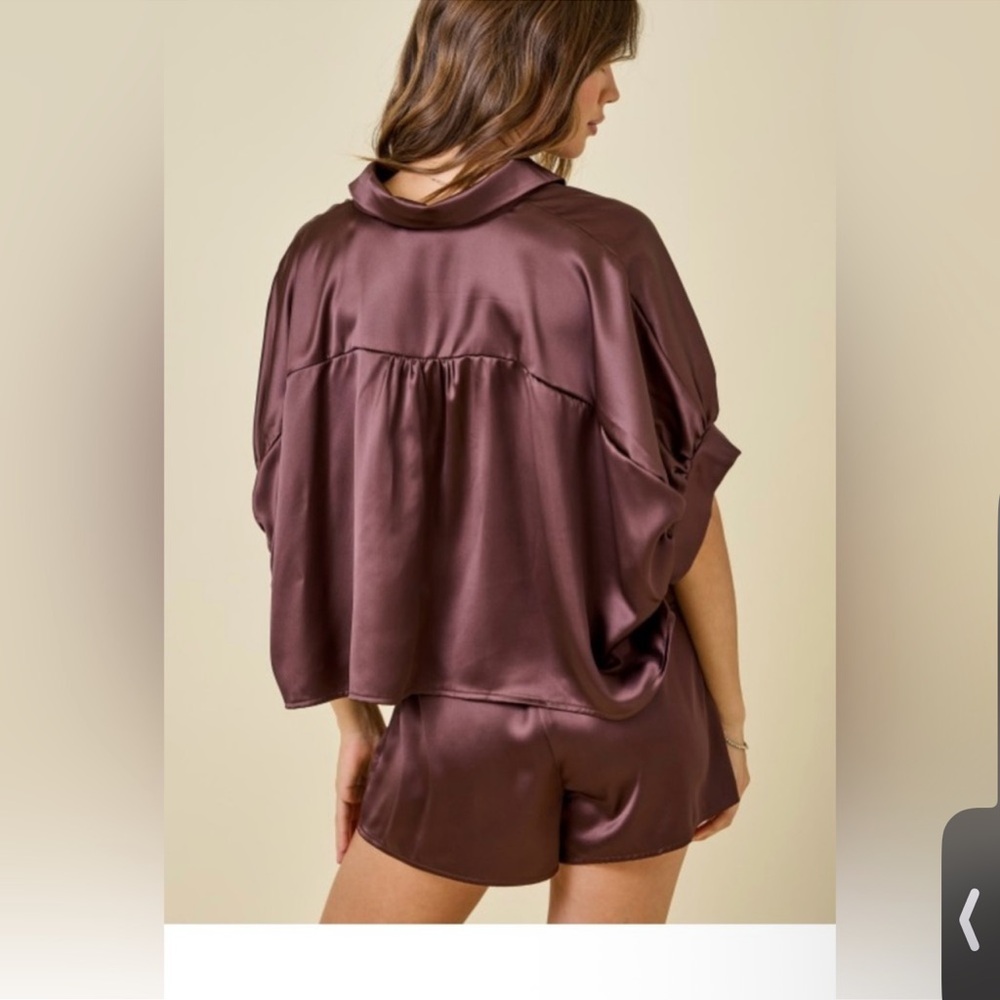 🆕💖Cocoa Satin PJ Set - Picture 4 of 4